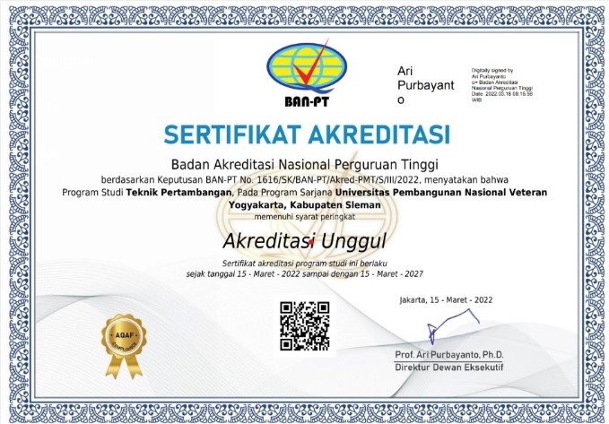 Profile of Mining Engineering Study Program