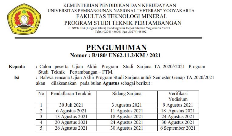 Prodi Teknik Pertambangan