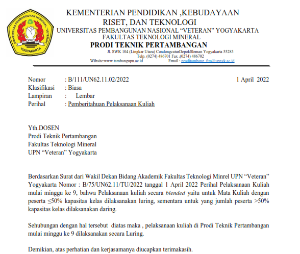 Prodi Teknik Pertambangan